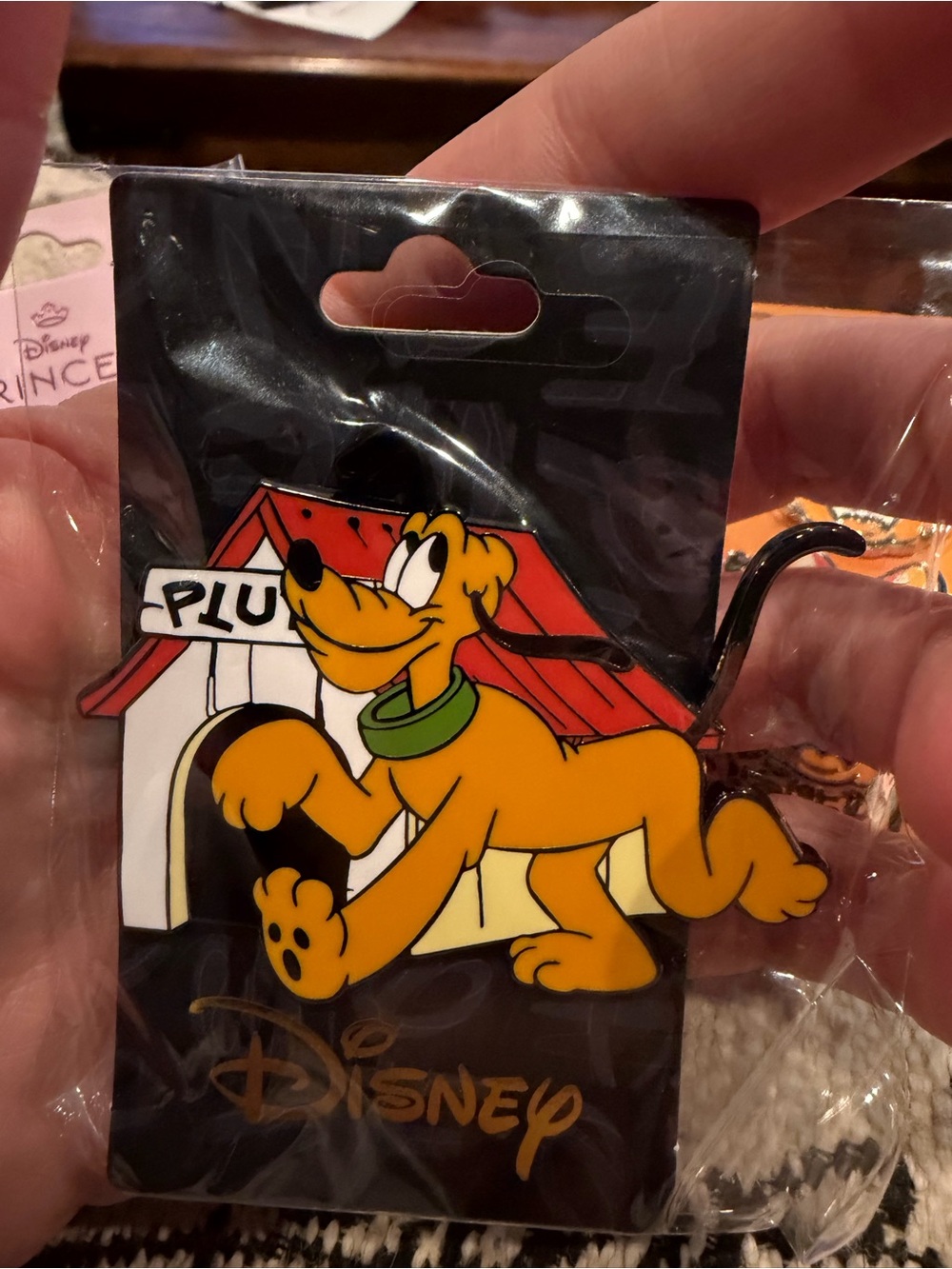 Disney Pluto Enamel Pin — Orange and Green